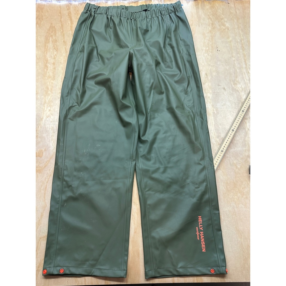 Helly Hansen Gale Rain Pant Mens XL Army Green Waterproof Workwear 70485-480 NEW
